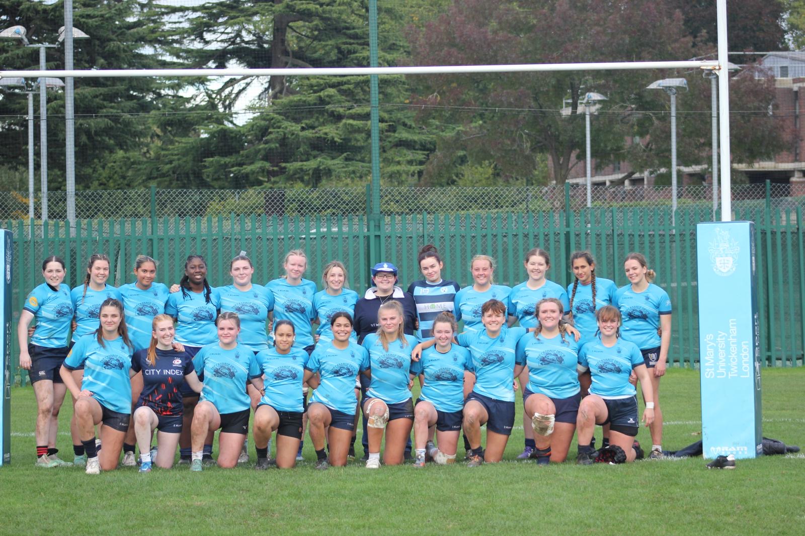 The St Mary's University Women's Rugby Team.